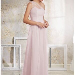 Alfred Angelo Blush One-Shoulder Gown